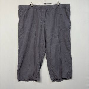 J Jill Pure Jill Wide Leg Capri Crop Pants Size 4X Linen Lyocell Blend C003 -7